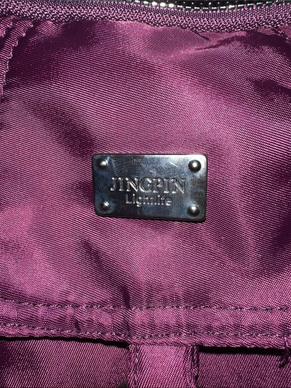 NWOT jingpin Women Bags Baby Bags Compact Burgundy Crossbody Bag silver accents